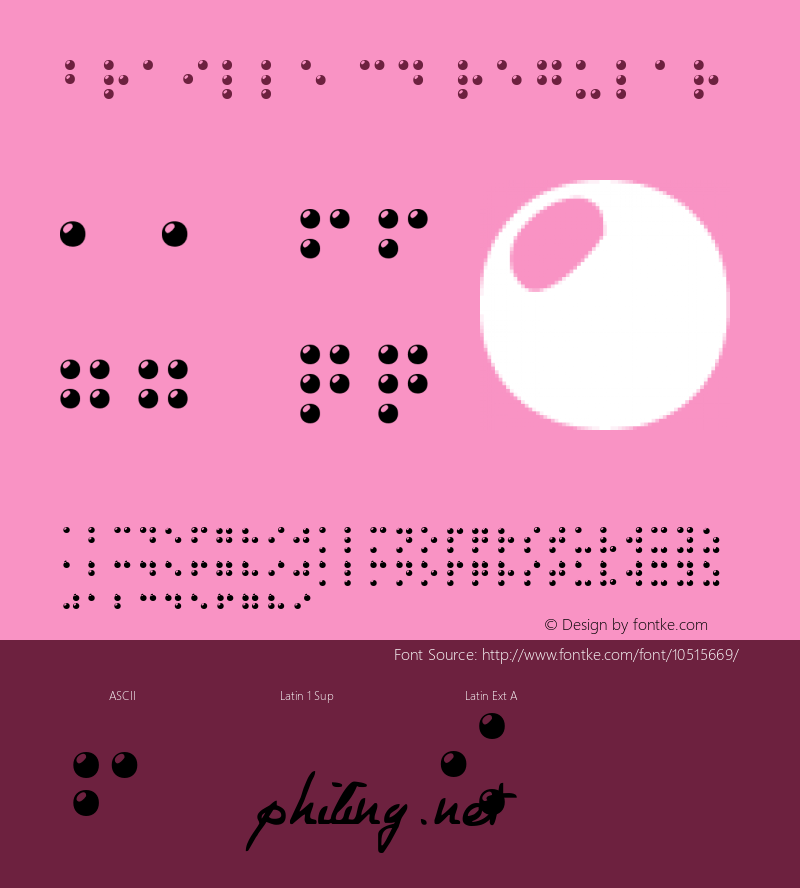 Braille 3D Regular 1998; 2.0, initial release图片样张