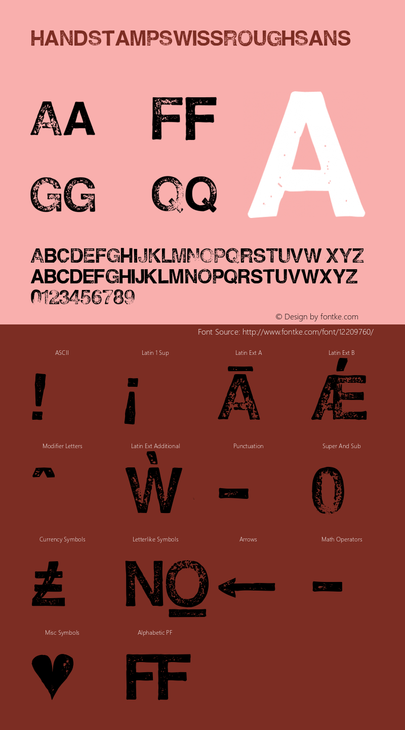 HandStampSwissRoughSans ☞ Version 001.001;com.myfonts.easy.typographicdesign.hand-stamp-swiss-rough-sans.regular.wfkit2.version.4o9E图片样张