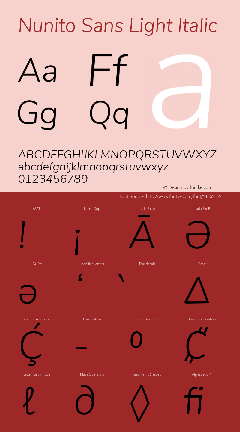 Nunito Sans Light Italic Version 2.001图片样张