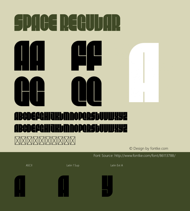 Space Version 1.001;Fontself Maker 3.5.1图片样张