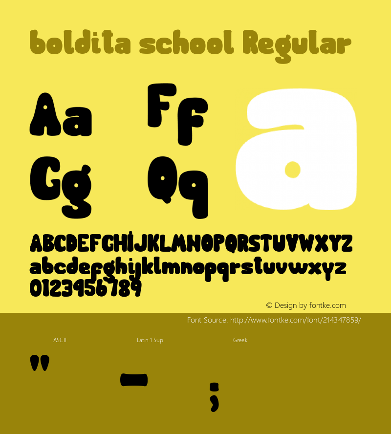 boldita school Version 1.00;April 30, 2021;FontCreator 11.5.0.2427 64-bit图片样张