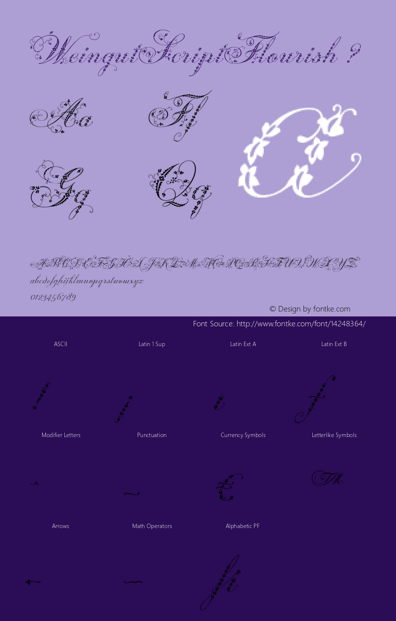 WeingutScriptFlourish ? Version 1.001;com.myfonts.facetype.weingut.script-flourish.wfkit2.3ySQ图片样张