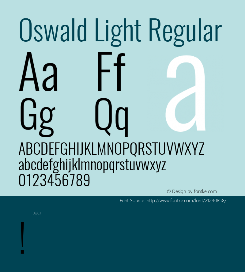 OswaldLight Version 1.0图片样张