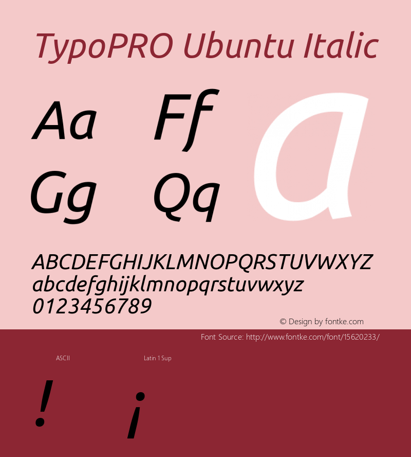 TypoPRO Ubuntu Italic 0.83图片样张