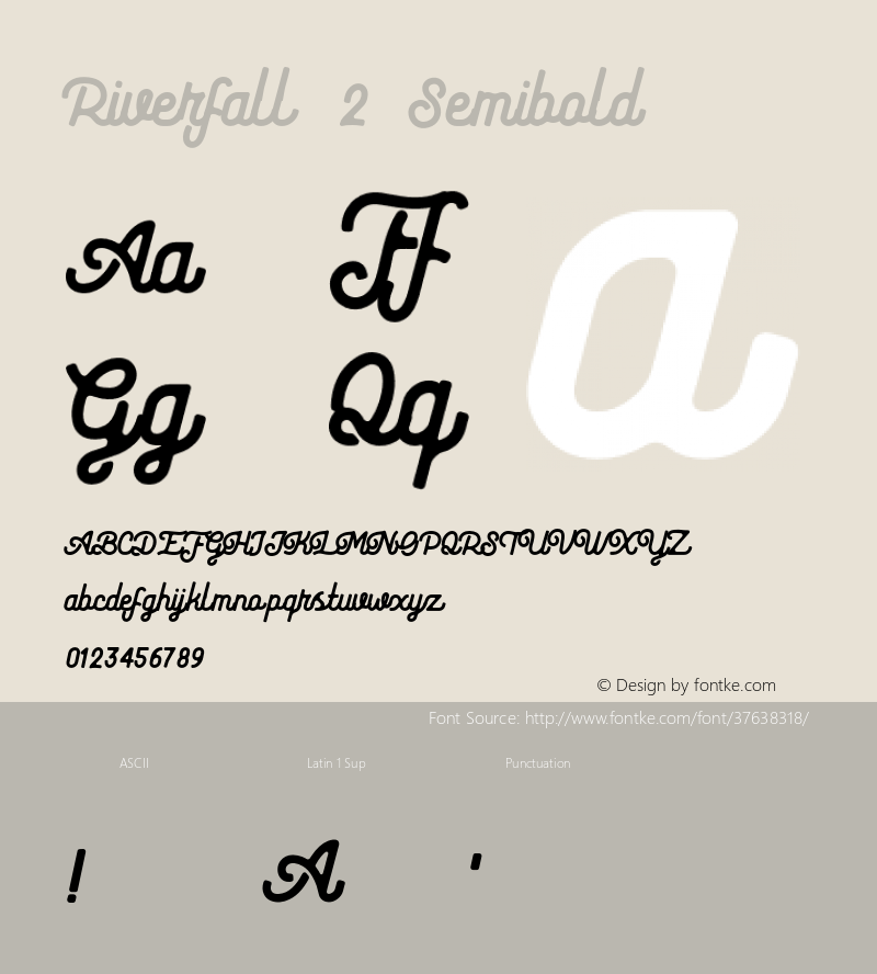 Riverfall2-Semibold Version 1.002;Fontself Maker 3.2.2;YWFTv17图片样张