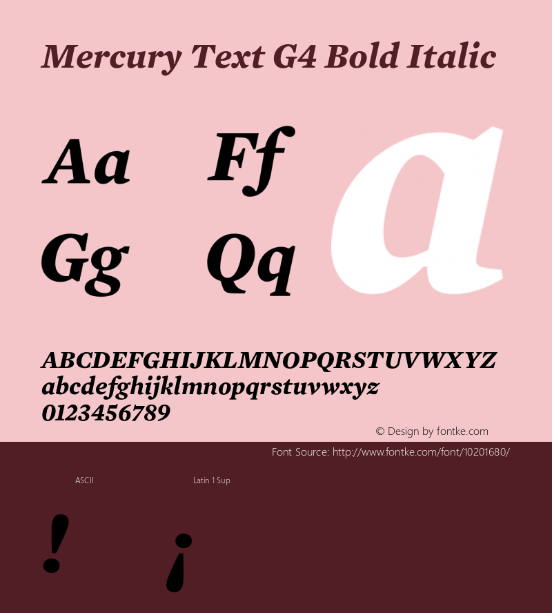 Mercury Text G4 Bold Italic 001.000图片样张