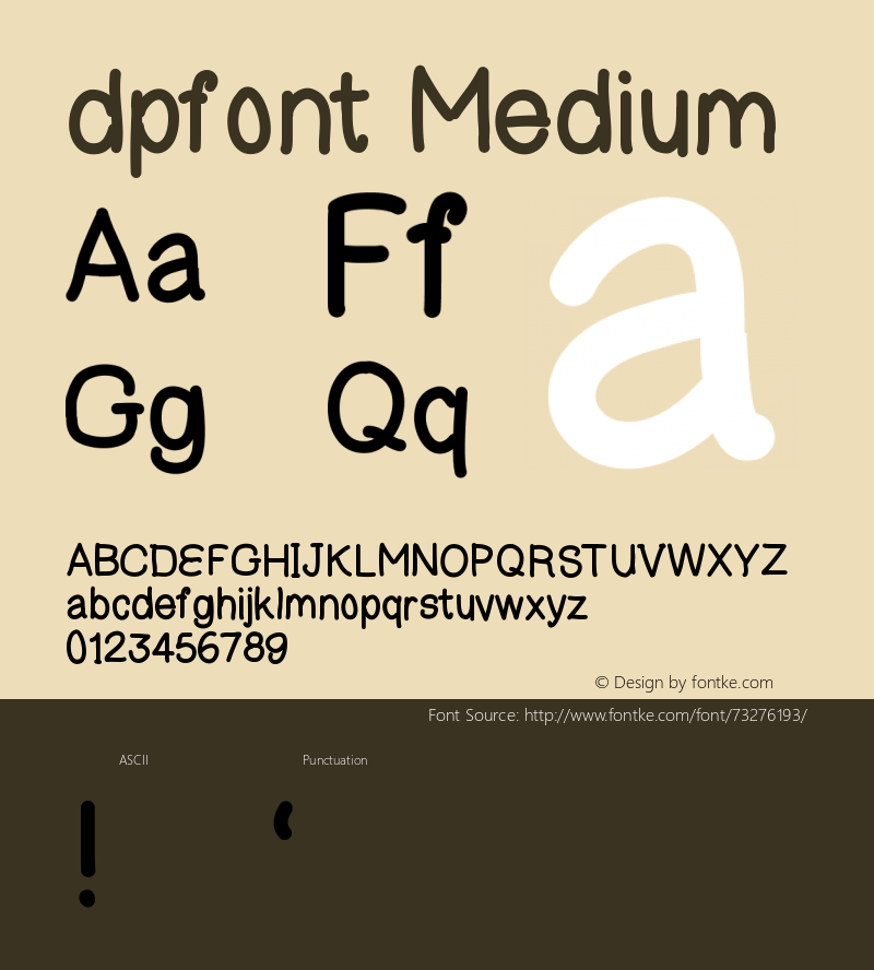 dpfont Version 001.000图片样张