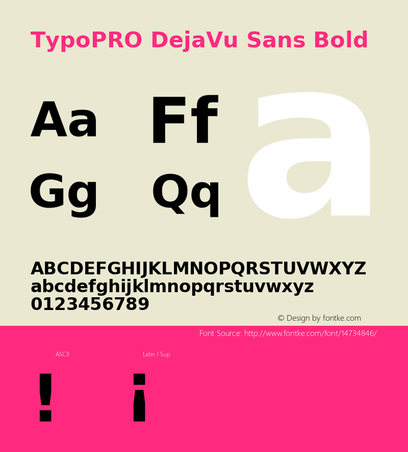 TypoPRO DejaVu Sans Bold Version 2.34图片样张