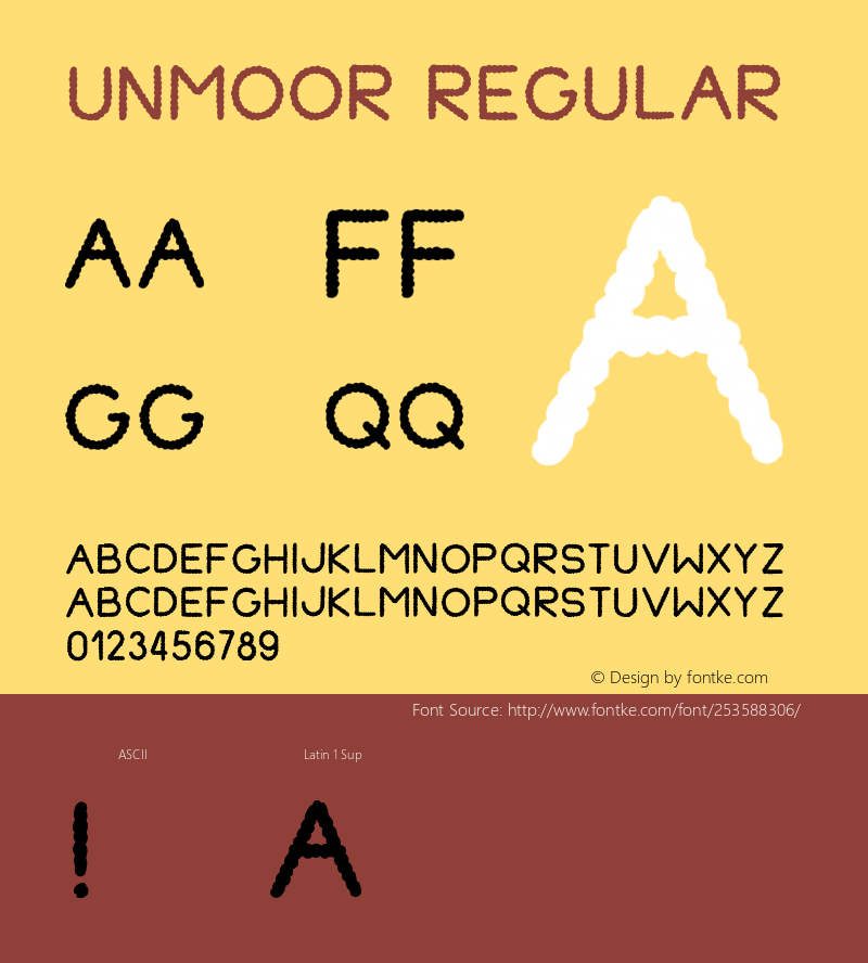 Unmoor Version 1.002;Fontself Maker 2.1.2图片样张