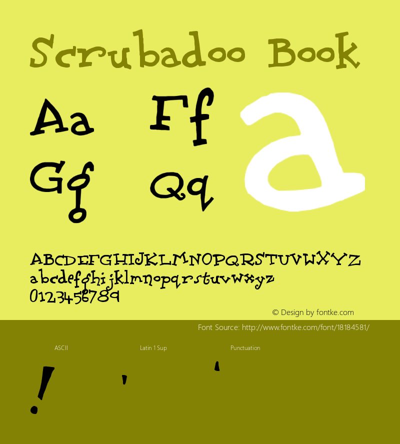 Scrubadoo Book Version Macromedia Fontograp图片样张