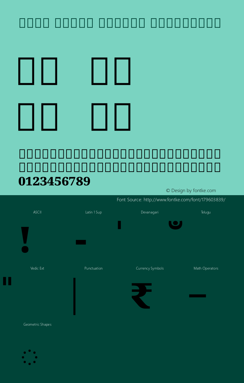 Noto Serif Telugu ExtraBold Version 2.001图片样张