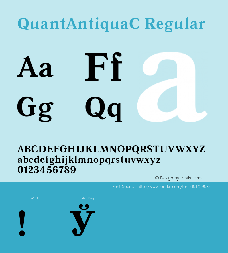 QuantAntiquaC Regular 001.000图片样张