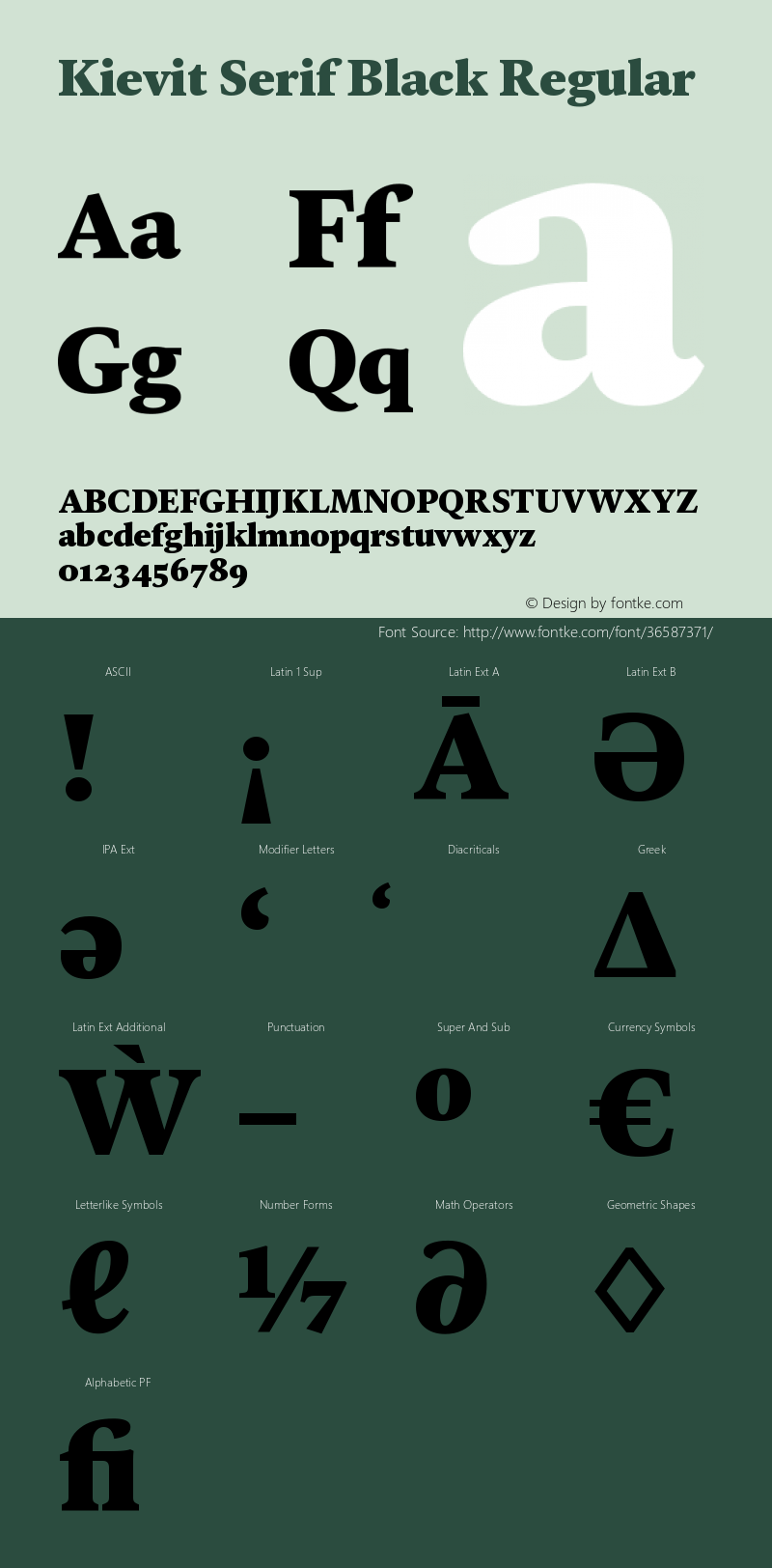 Kievit Serif W05 Black Version 1.00图片样张