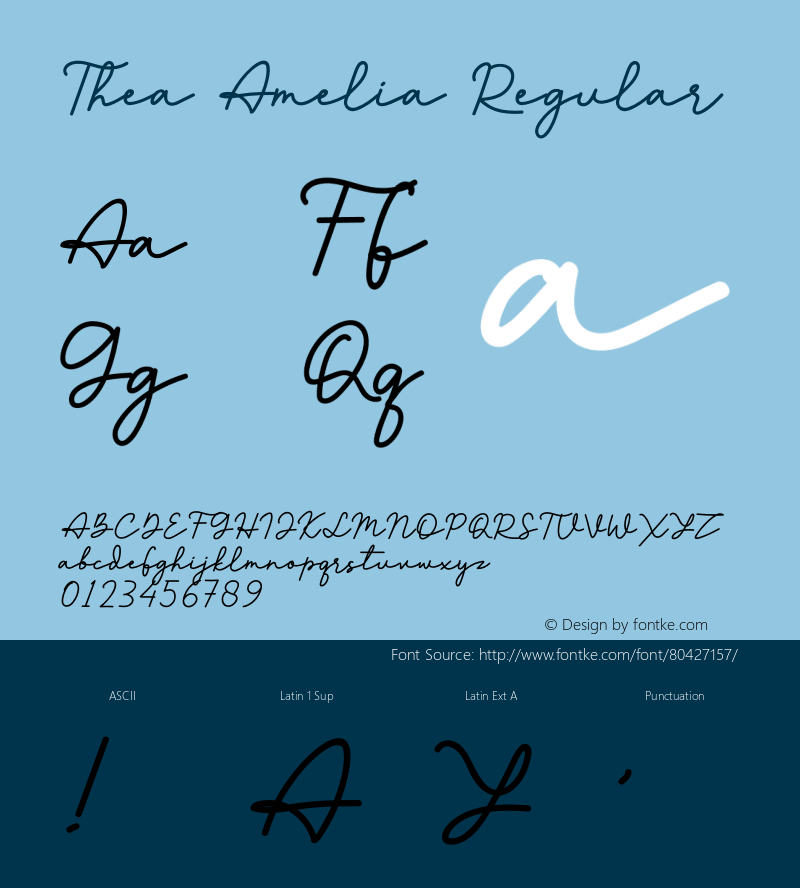 Thea Amelia Version 1.005;Fontself Maker 3.5.1图片样张