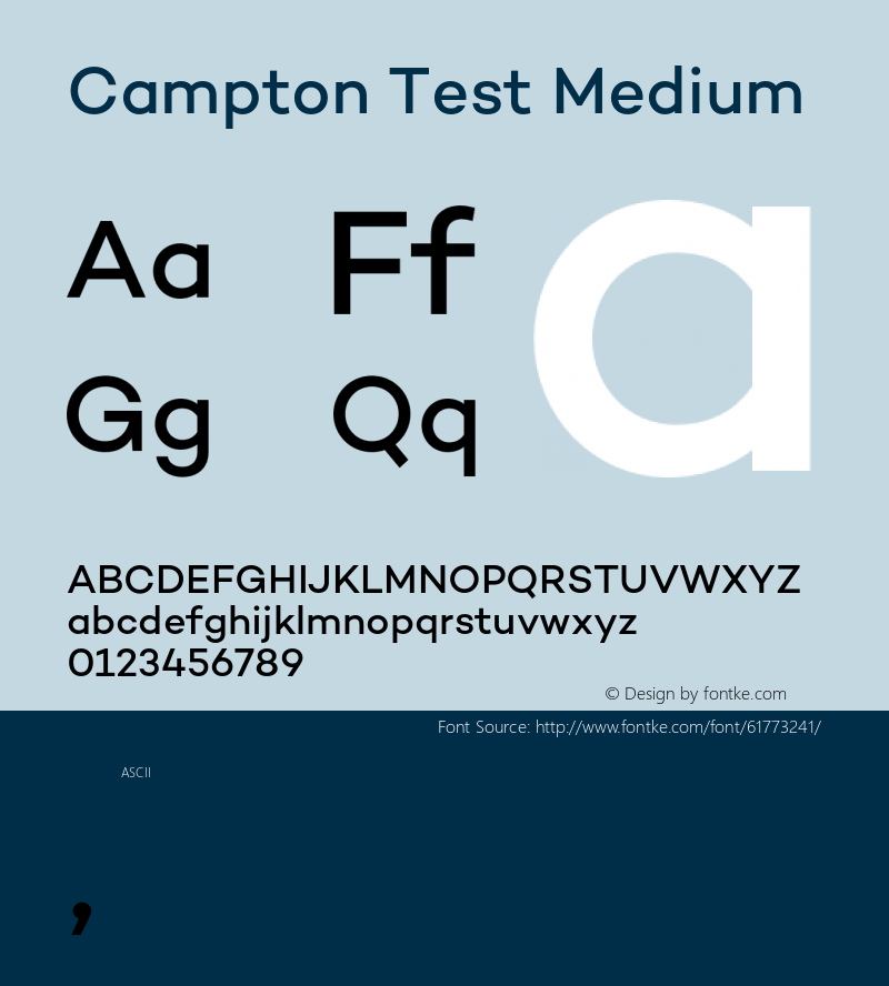 Campton Test Medium Version 1.002;PS 001.002;hotconv 1.0.88;makeotf.lib2.5.64775图片样张