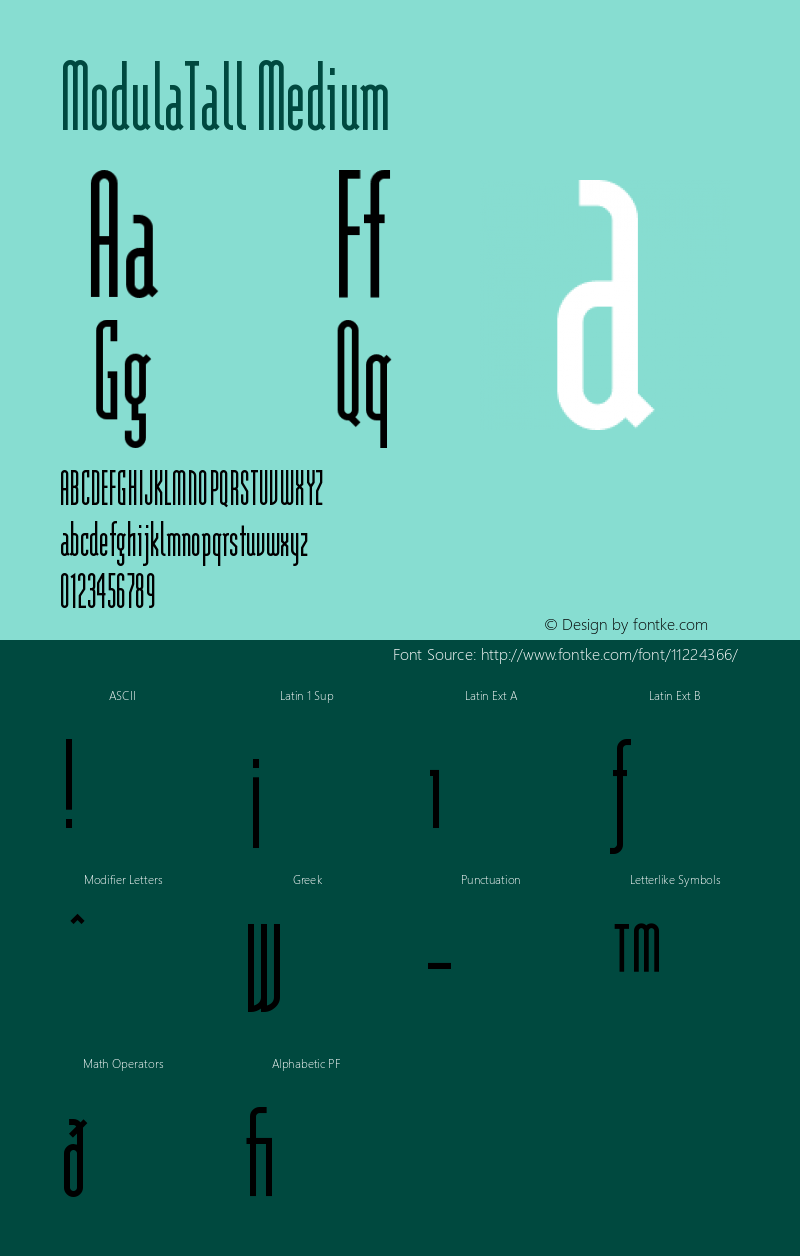 ModulaTall Medium Version 001.000图片样张