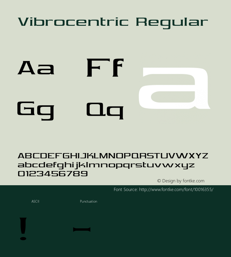 Vibrocentric Regular Macromedia Fontographer 4.1 3/25/98图片样张