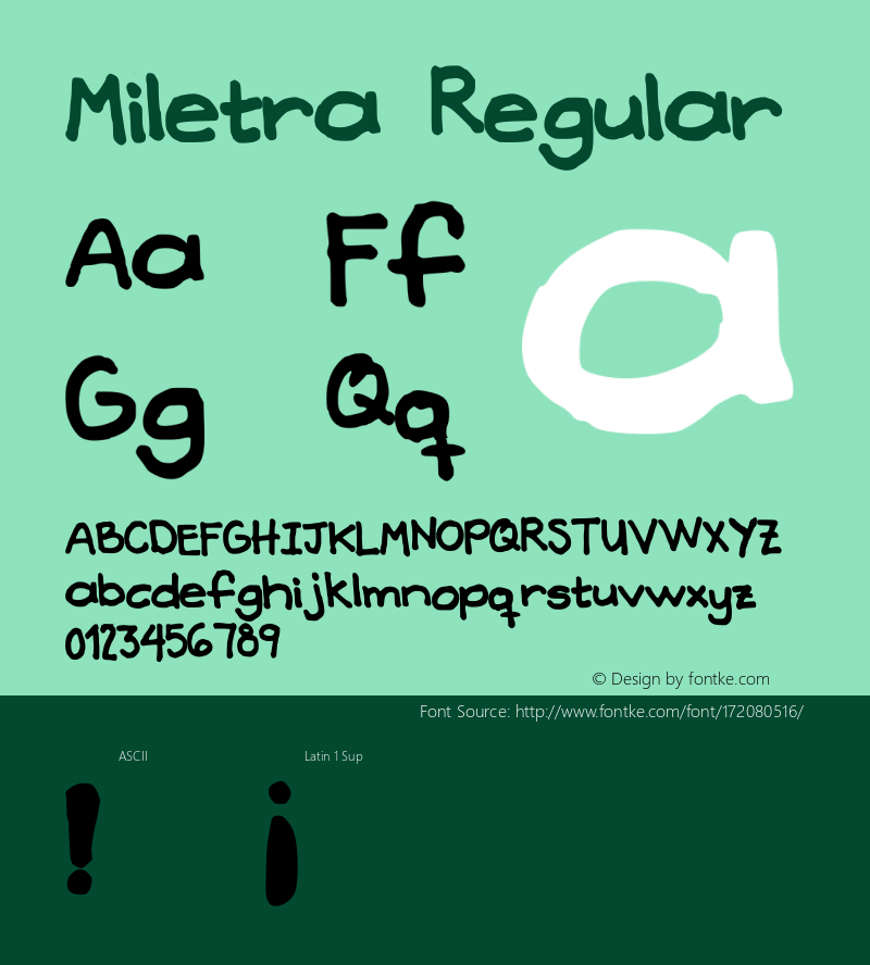 Miletra Regular Version 001.004图片样张