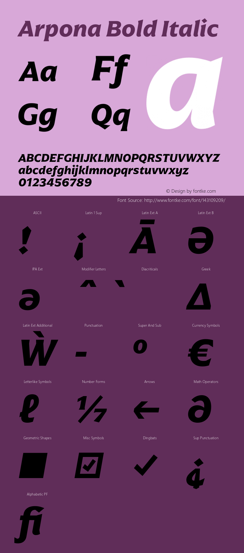 Arpona Bold Italic Version 2.000 | w-rip DC20200430图片样张