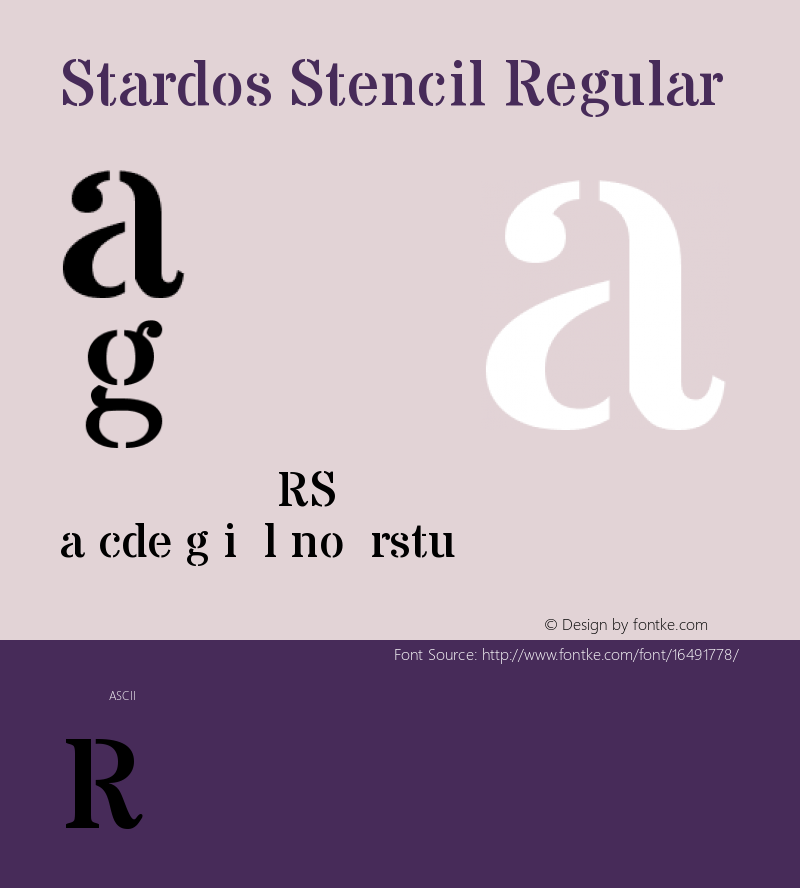 Stardos Stencil Regular Version 1.000图片样张