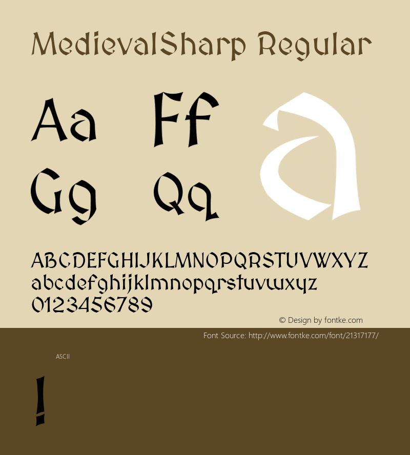 MedievalSharp Regular 图片样张