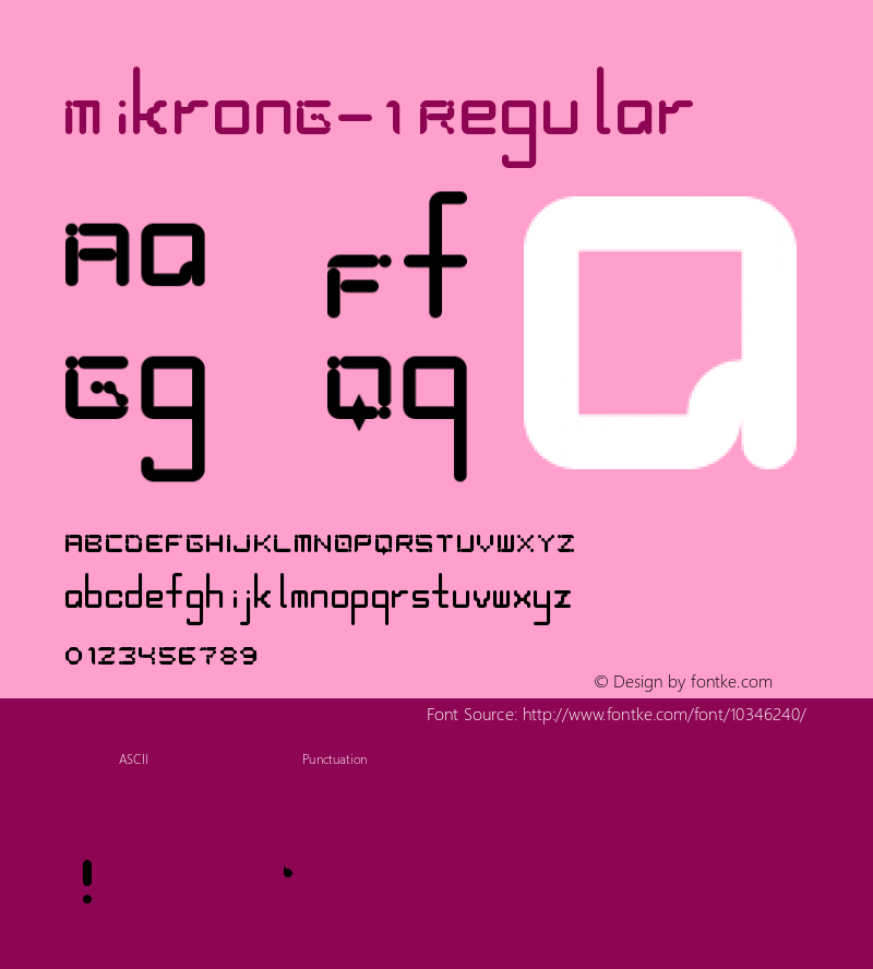 MikronG-1 Regular Version 1.0图片样张