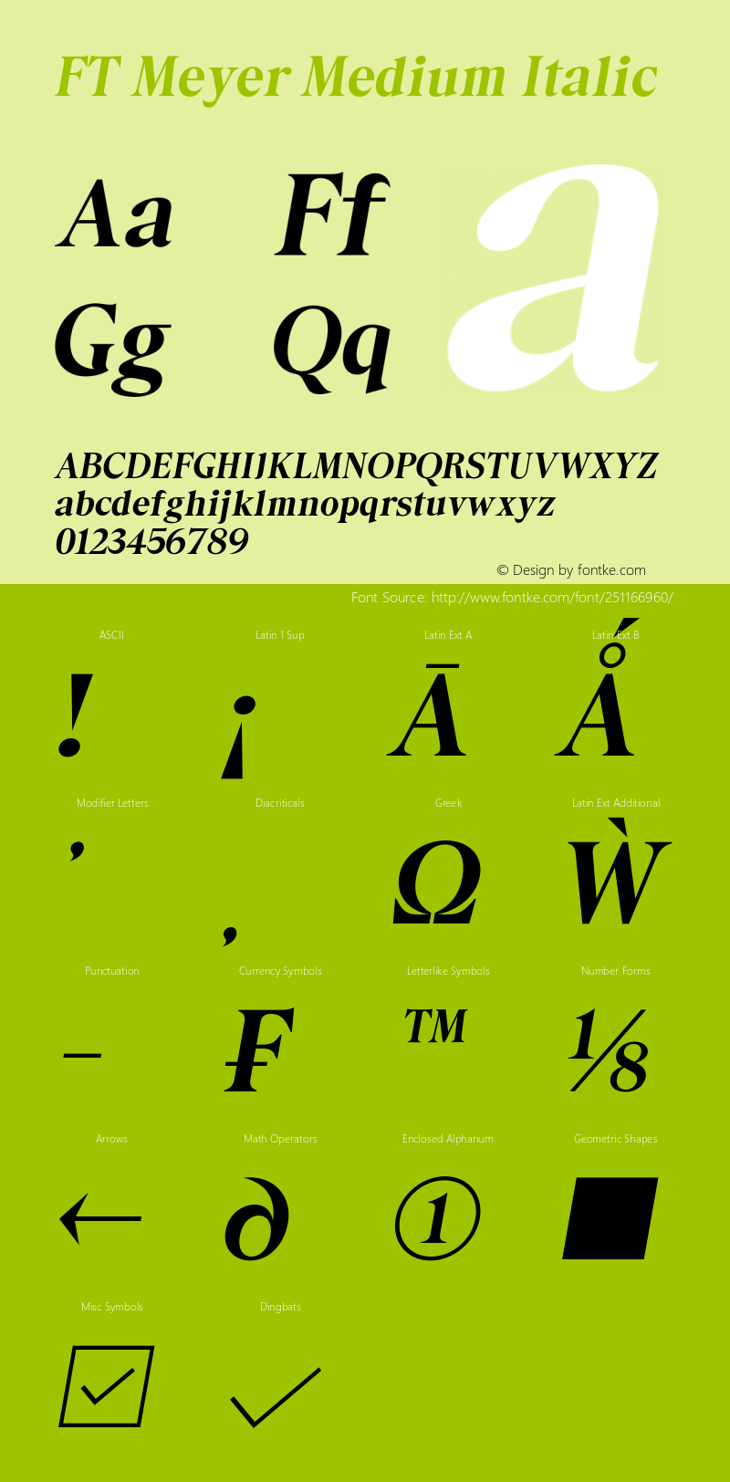 FT Meyer Medium Italic Version 1.000;Glyphs 3.1.2 (3151)图片样张