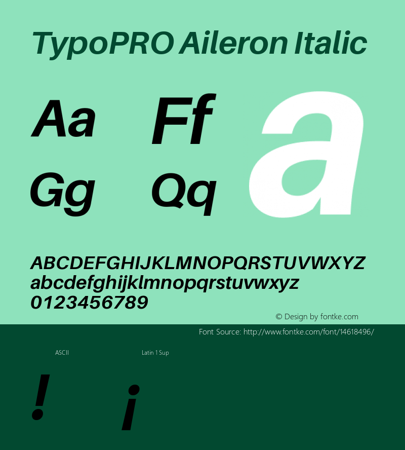 TypoPRO Aileron Italic Version 1.000;PS 001.000;hotconv 1.0.70;makeotf.lib2.5.58329图片样张