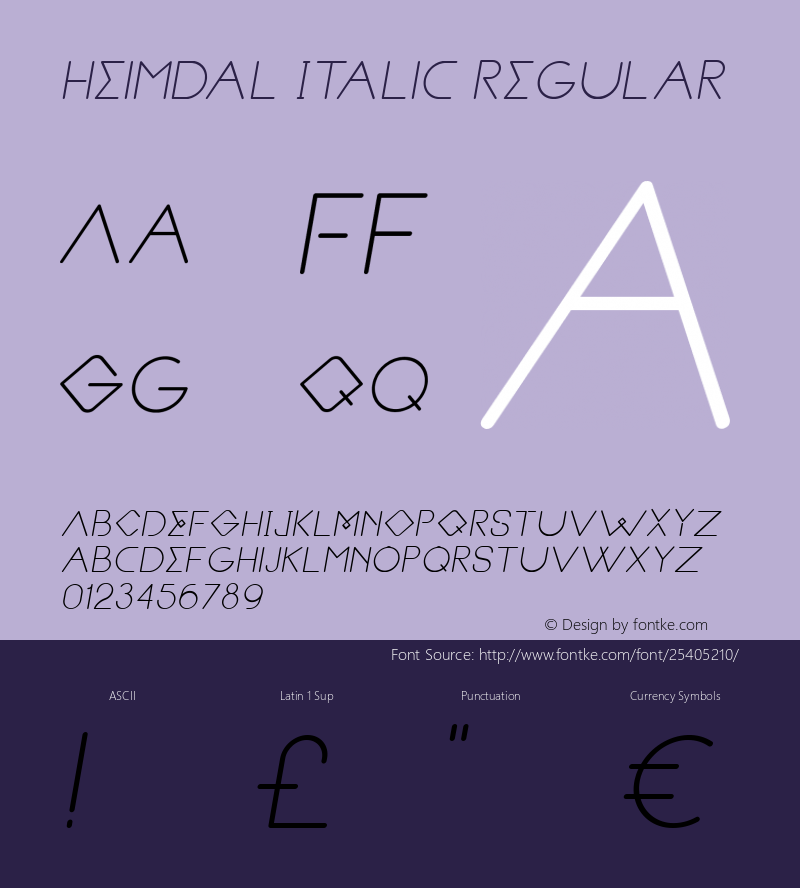 Heimdal Italic Version 1.000图片样张