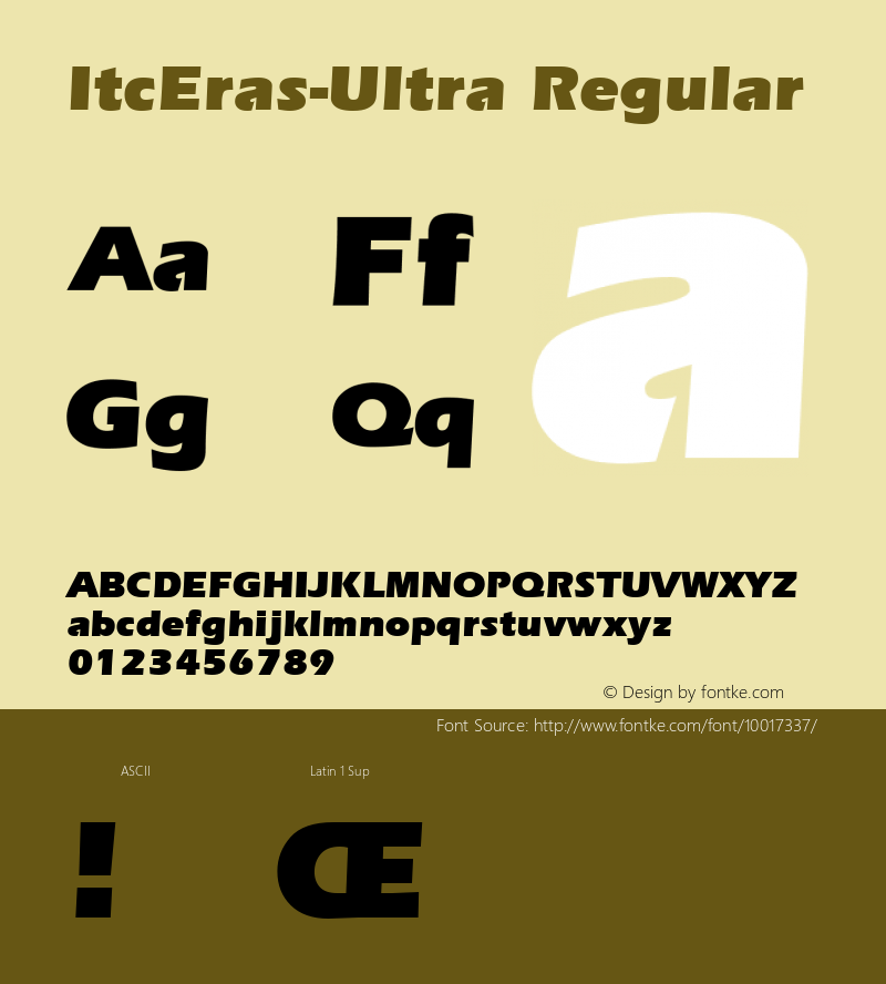 ItcEras-Ultra Regular Altsys Metamorphosis:7/5/91图片样张