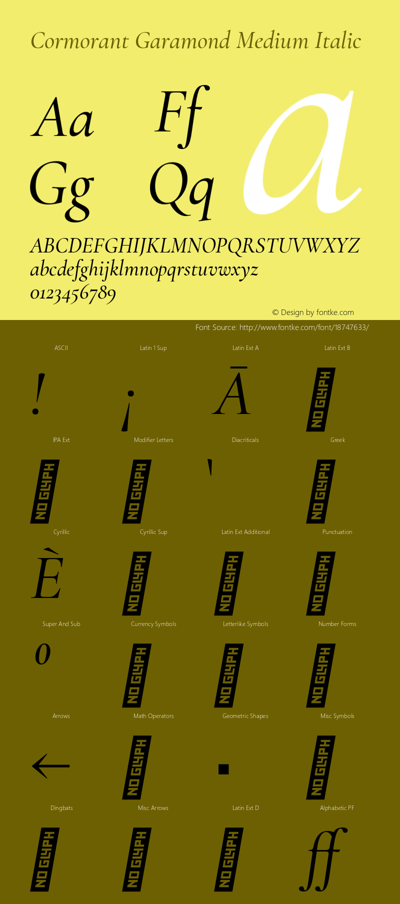 Cormorant Garamond Medium Italic Version 3.003图片样张