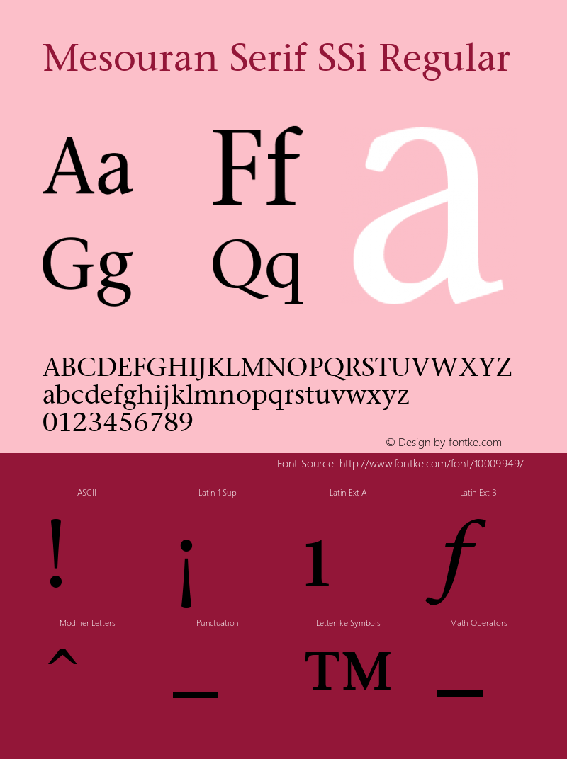 Mesouran Serif SSi Regular 001.000图片样张