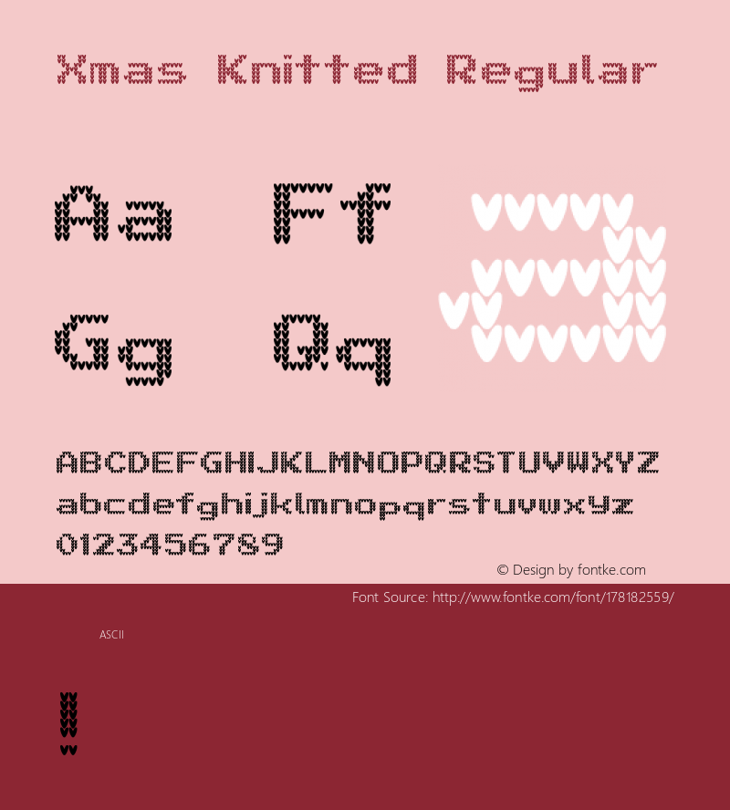 Xmas Knitted Version 1.00;November 22, 2020;FontCreator 12.0.0.2565 64-bit图片样张