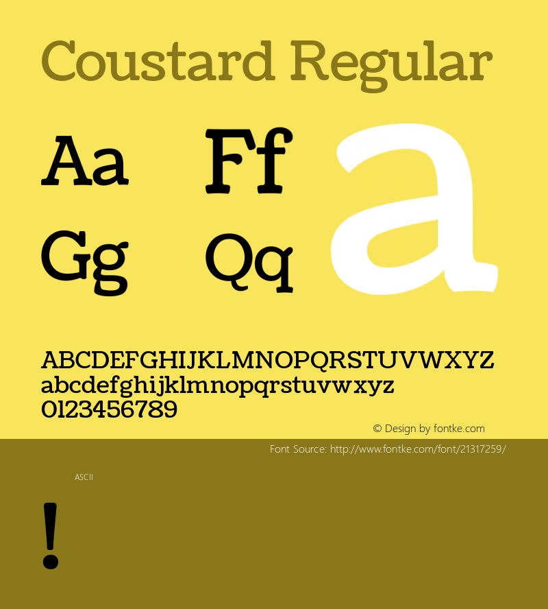 Coustard Regular 图片样张