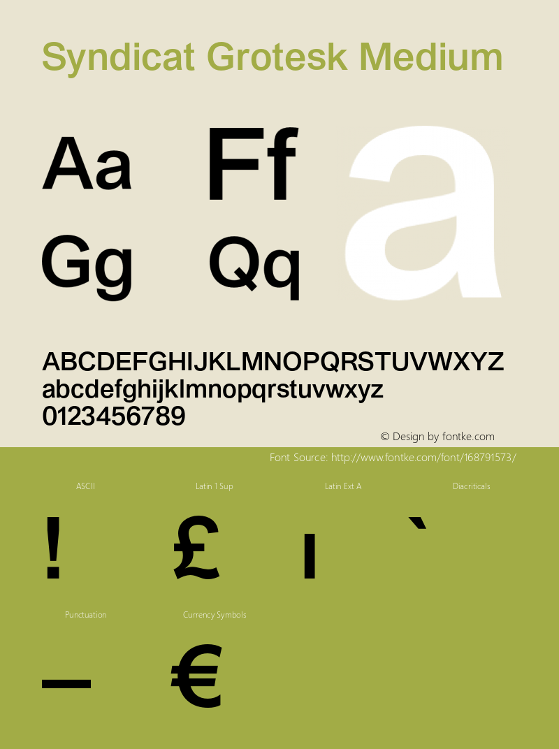 Syndicat Grotesk Medium Version 1.000 | DEMO图片样张