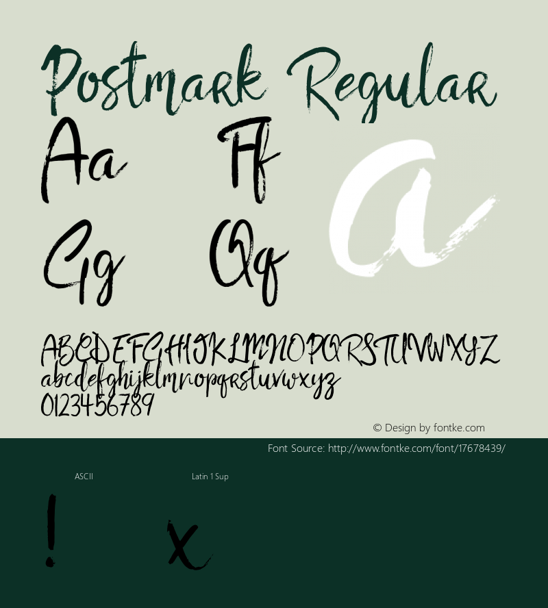 Postmark Regular Version 001.000图片样张