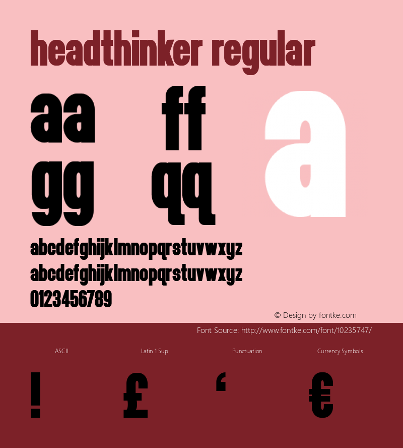 headthinker Regular Version 1.000 2009 initial release图片样张