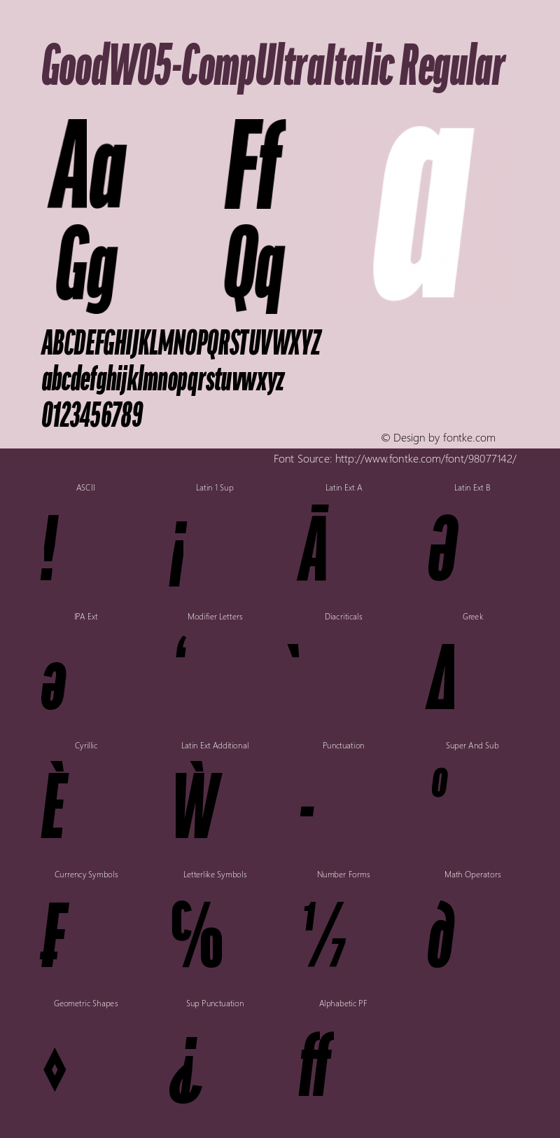 Good W05 Comp Ultra Italic Version 7.504图片样张