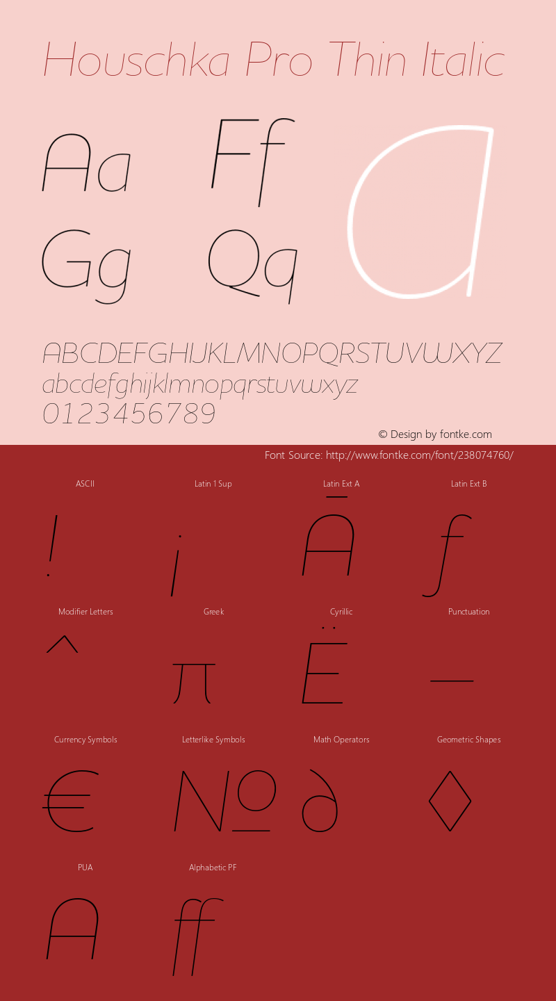 Houschka Pro Thin Italic Version 1.001图片样张