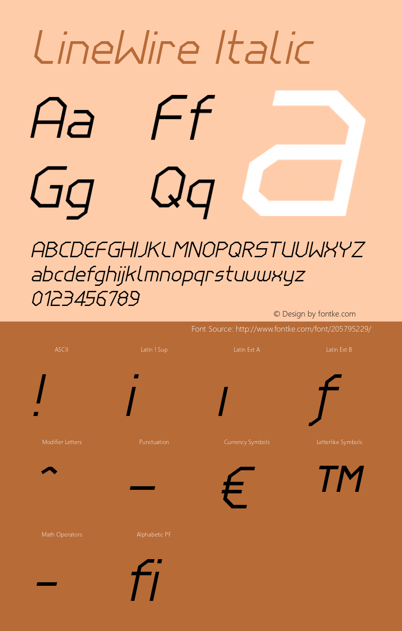 LineWire-Italic 001.000图片样张