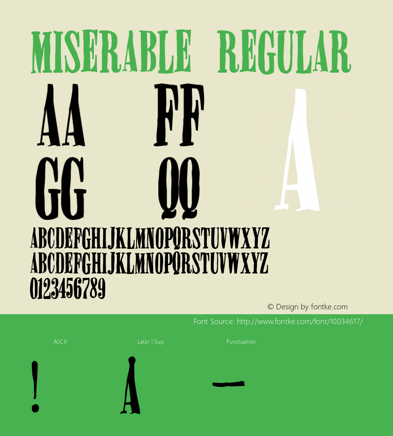 Miserable Regular www.pizzadude.cjb.net图片样张