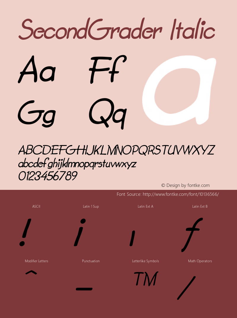 SecondGrader Italic The WSI-Fonts Professional Collection图片样张