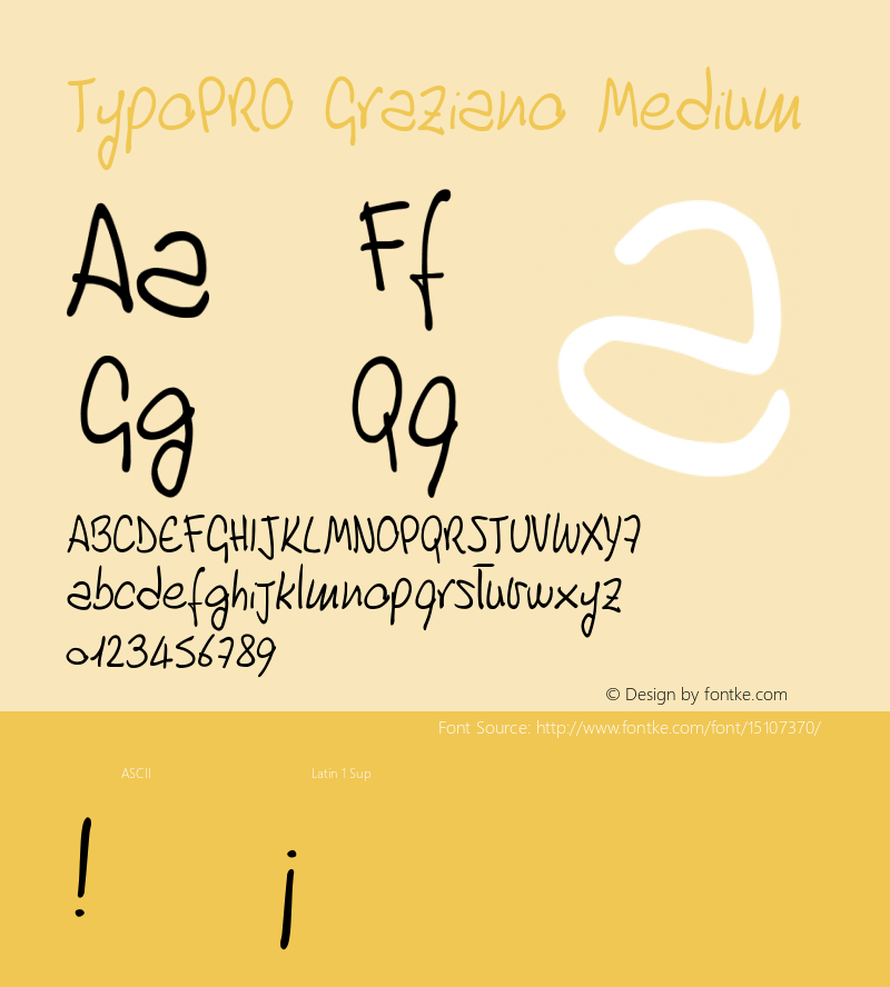 TypoPRO Graziano Medium Version 001.000图片样张