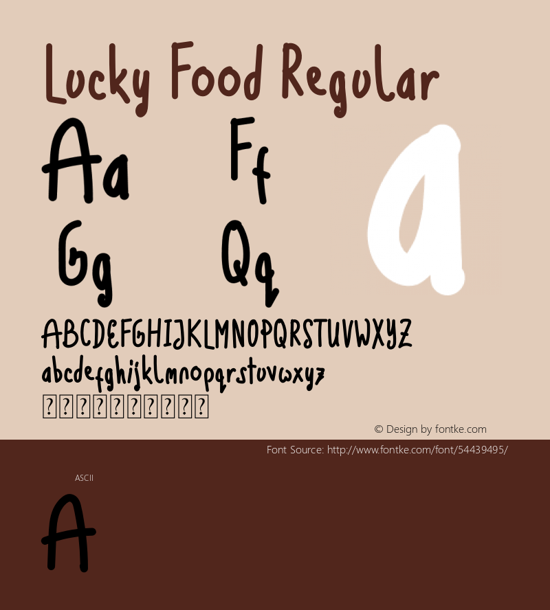 Lucky Food Version 1.00;January 12, 2020;FontCreator 11.5.0.2427 64-bit图片样张