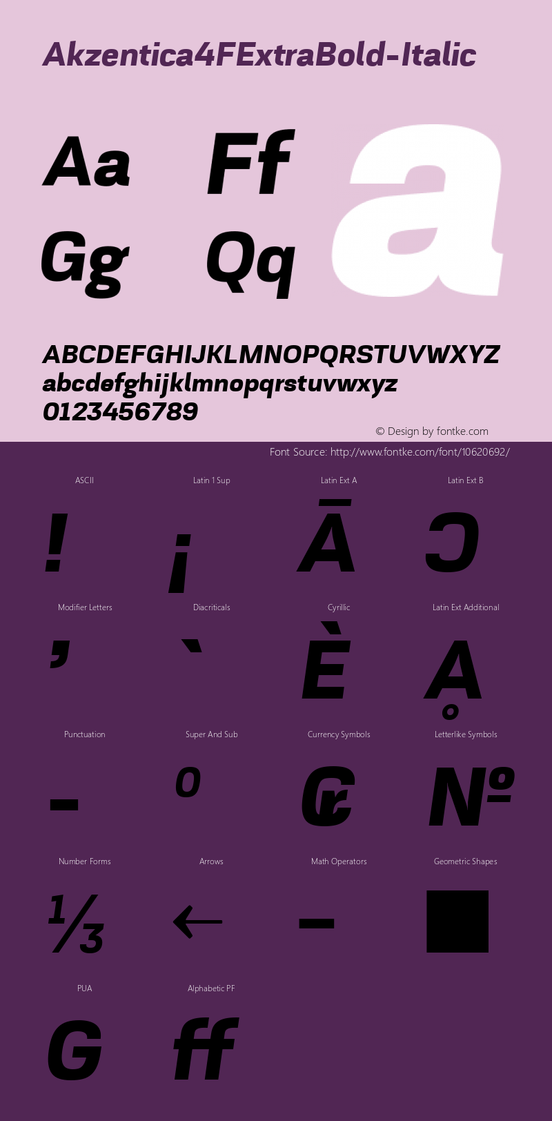 Akzentica4FExtraBold-Italic ☞ 1.0;com.myfonts.4thfebruary.akzentica-4f.ex-bold-italic.wfkit2.3RLZ图片样张