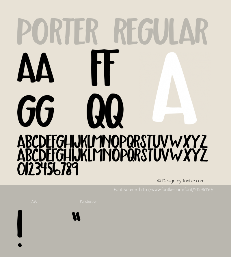 Porter Regular Version 1.00 2014图片样张