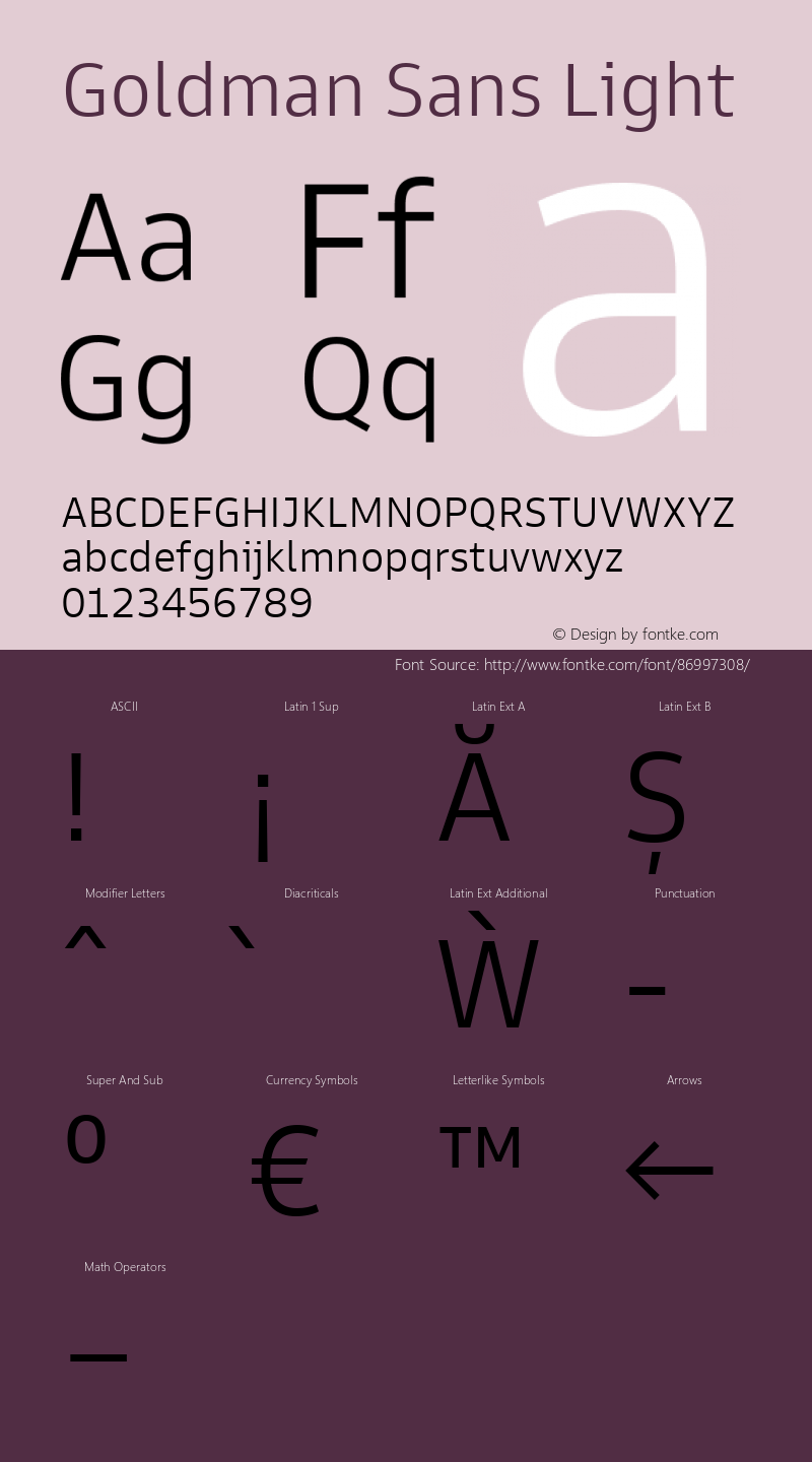 Goldman Sans Light Version 1.100图片样张