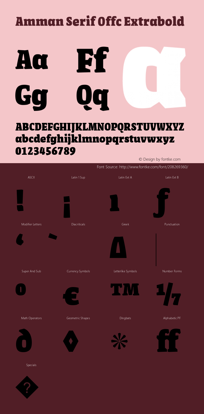 Amman Serif Offc Extrabold Version 7.504; 2010; Build 1020图片样张