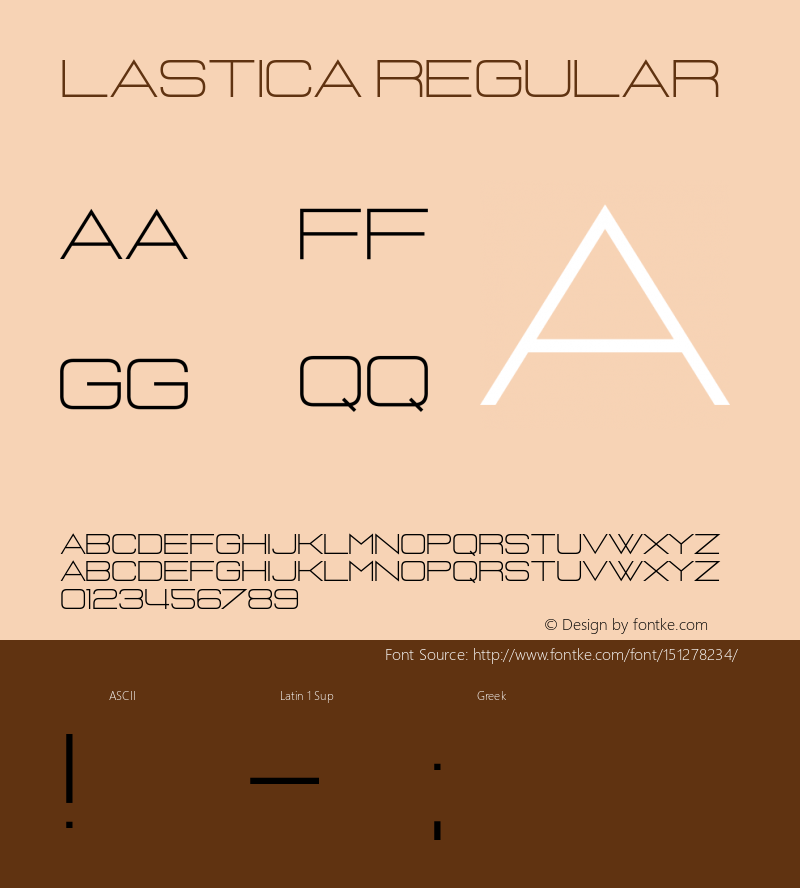 Lastica Version 1.00;July 12, 2019;FontCreator 11.5.0.2430 64-bit图片样张