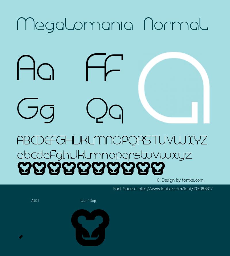 Megalomania Normal Macromedia Fontographer 4.1.5 6/3/02图片样张